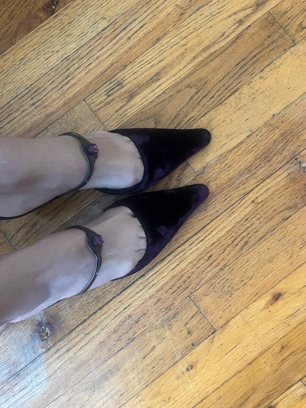 Giuseppe Zanotti Deep Purple Velvet Heels - Picture 4 of 4